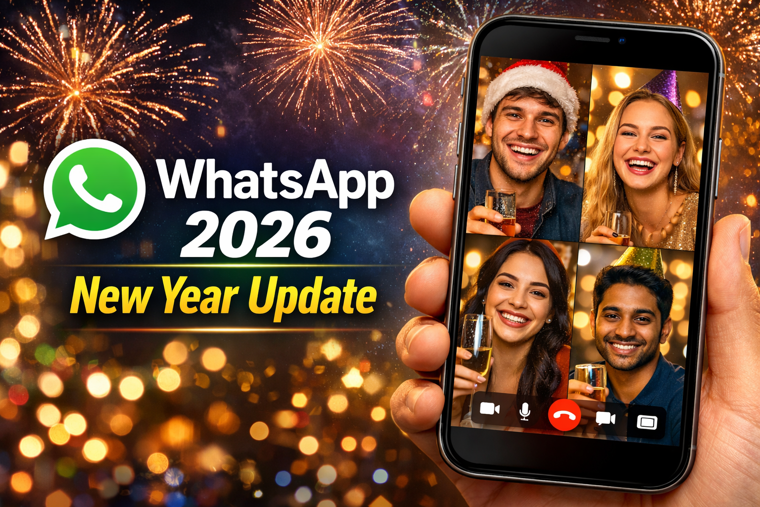 WhatsApp 2026: New Stickers and Video Effects for New Year Calls