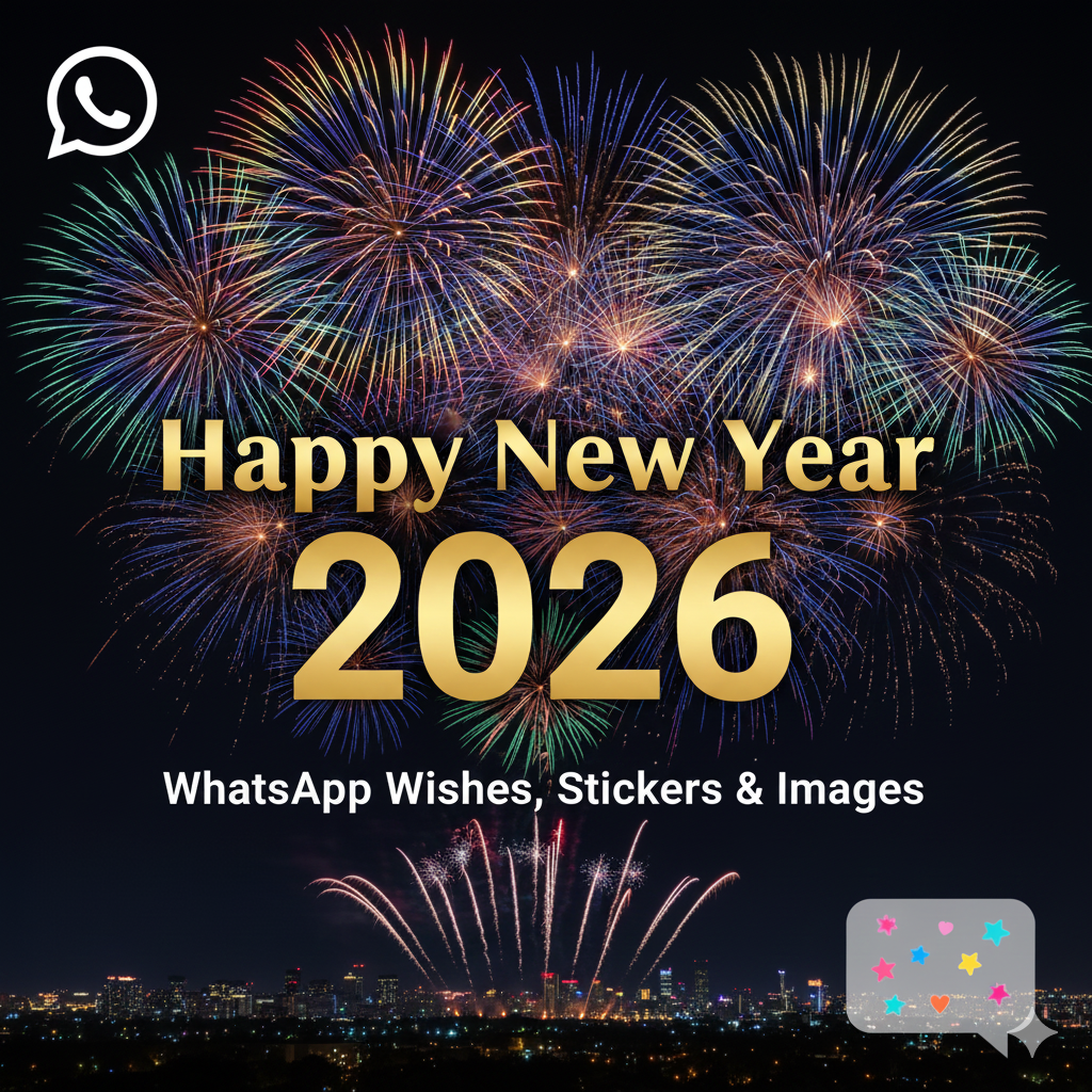 Happy New Year 2026 WhatsApp Wishes, Stickers & Images | WhatsApp Download Guide