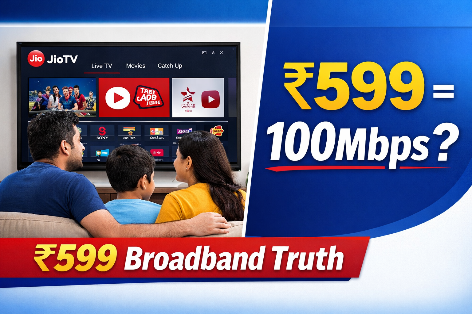 JioFiber 100Mbps Plan Reality: Truth Behind ₹599 Claims | Jio TV