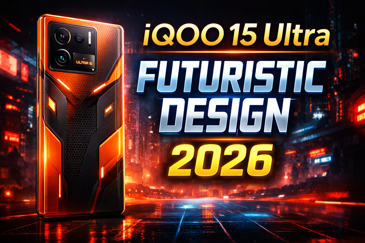 iQOO 15 Ultra Design & Colours Revealed | Futuristic Sci-Fi Look (2026)