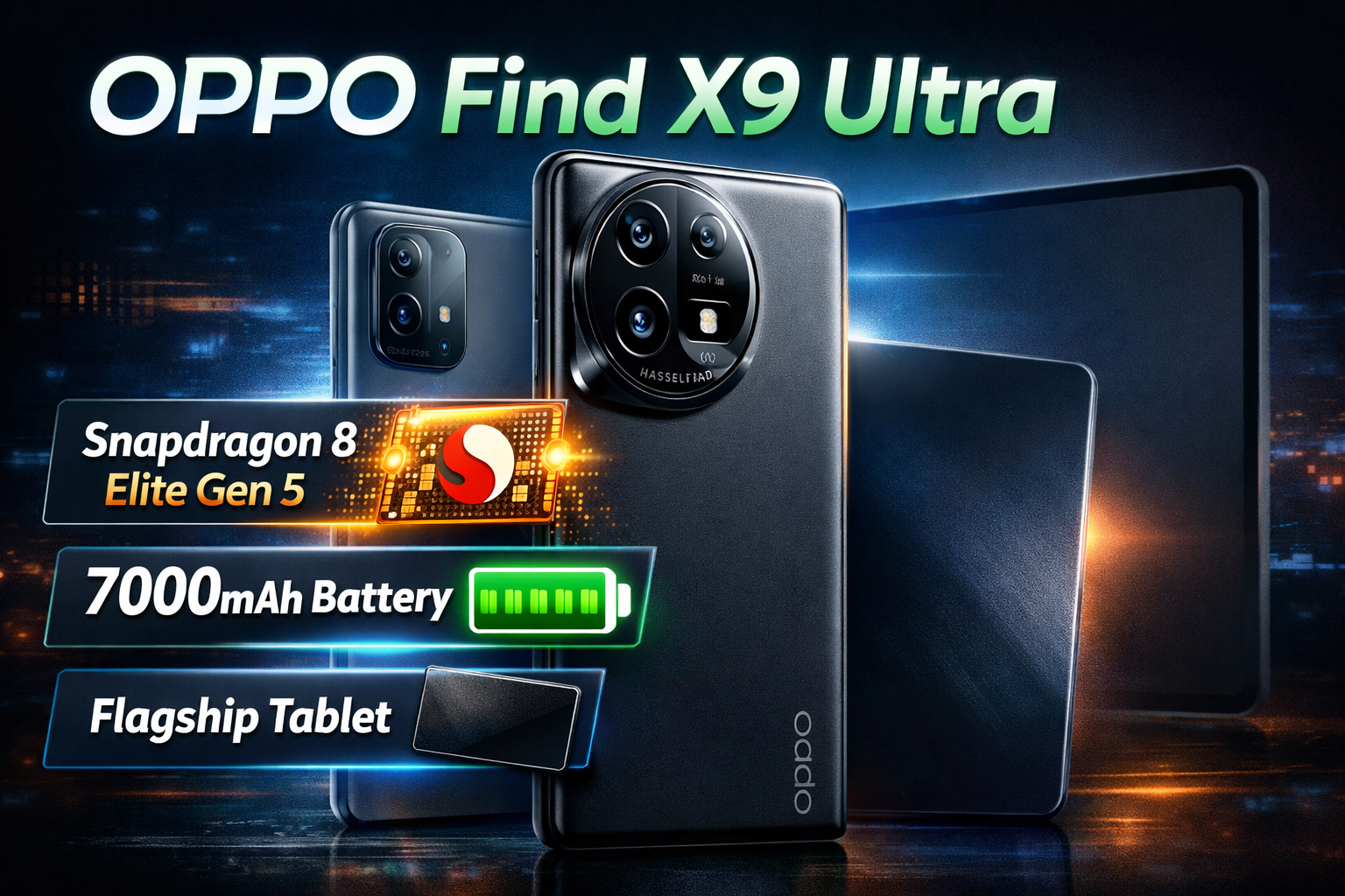 OPPO Find X9 Ultra & X9s Leak: Specs, Camera, Battery & Flagship Tablet