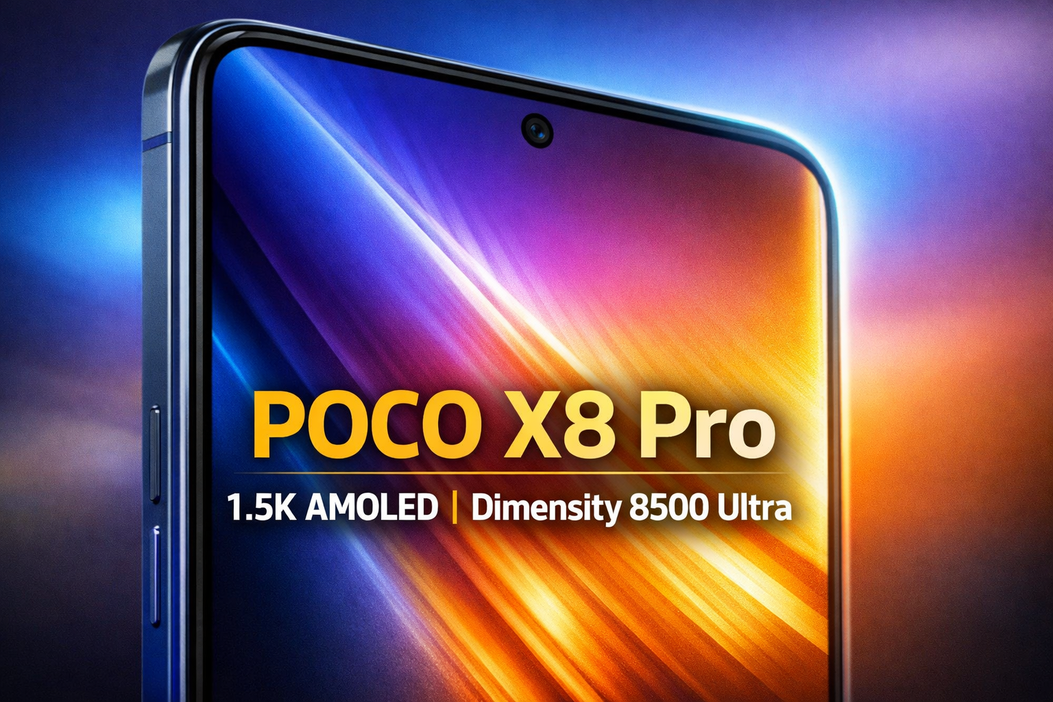 POCO X8 Pro: 1.5K AMOLED, Dimensity 8500 Ultra & Fast Charging