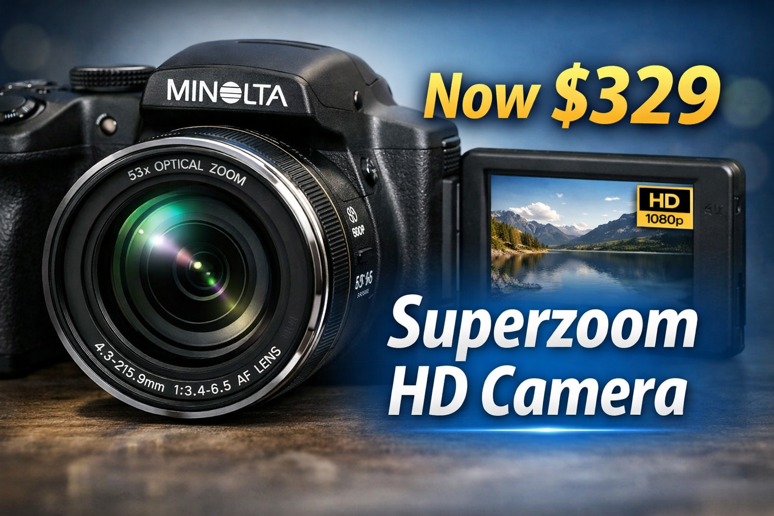 Minolta Pro Shot 16MP HD Camera Now $329 – Budget Superzoom Deal
