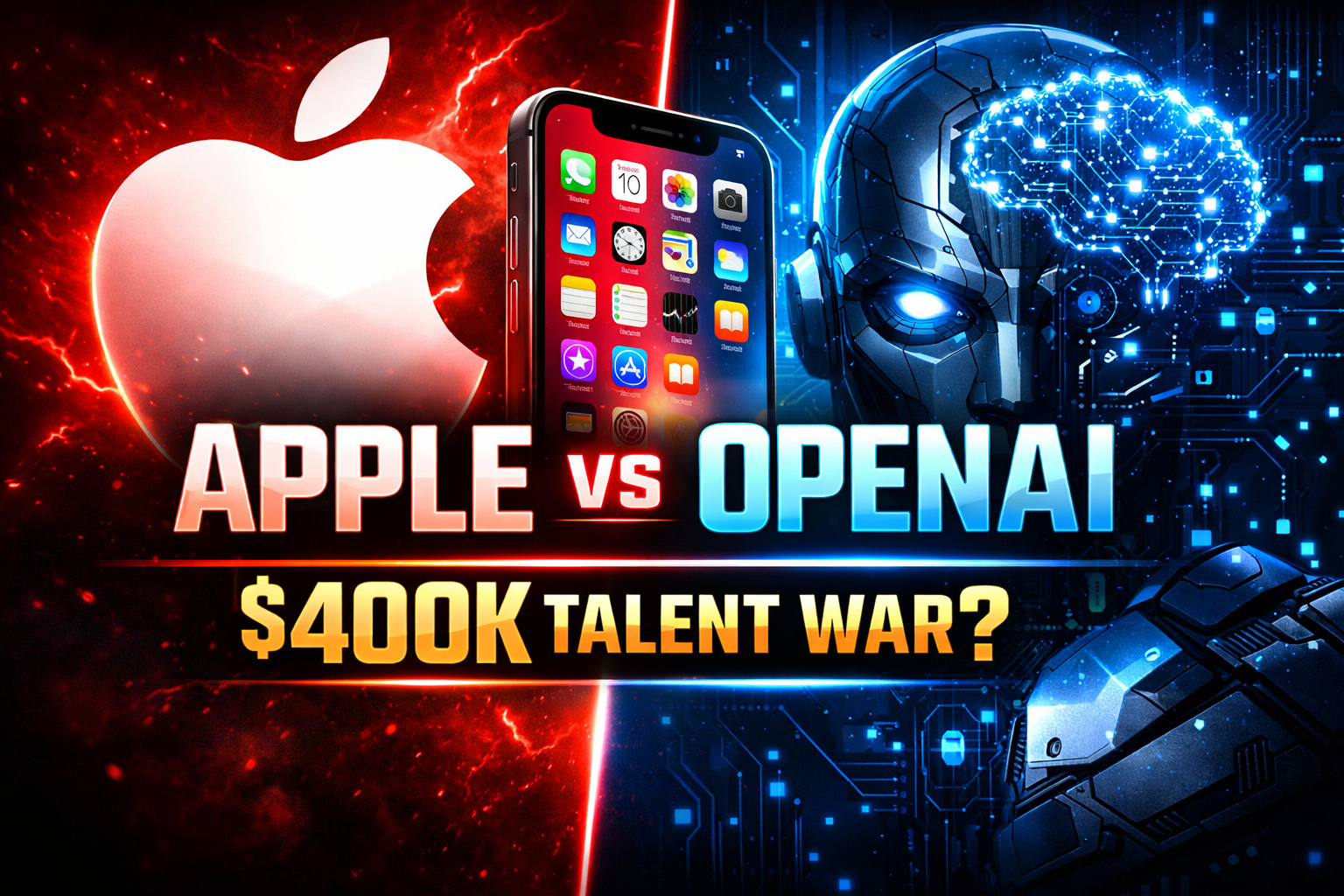 Apple Offers Up to $400K Bonuses to iPhone Designers Amid OpenAI Talent War