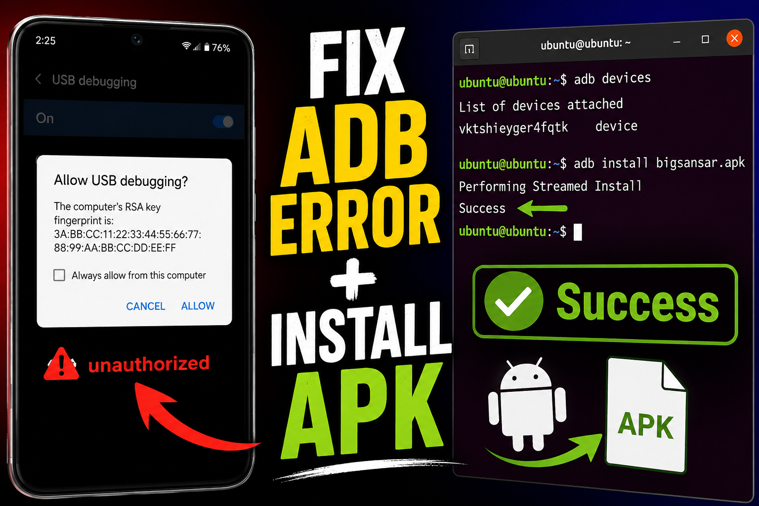 ADB on Ubuntu Guide: Install APK, Fix Unauthorized & Android Debugging (2026)