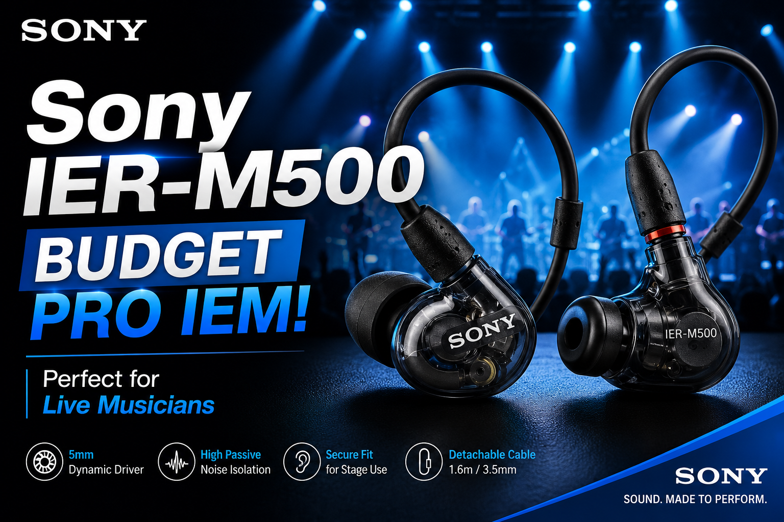Sony IER-M500 Launched: Affordable In-Ear Monitors for Live Musicians