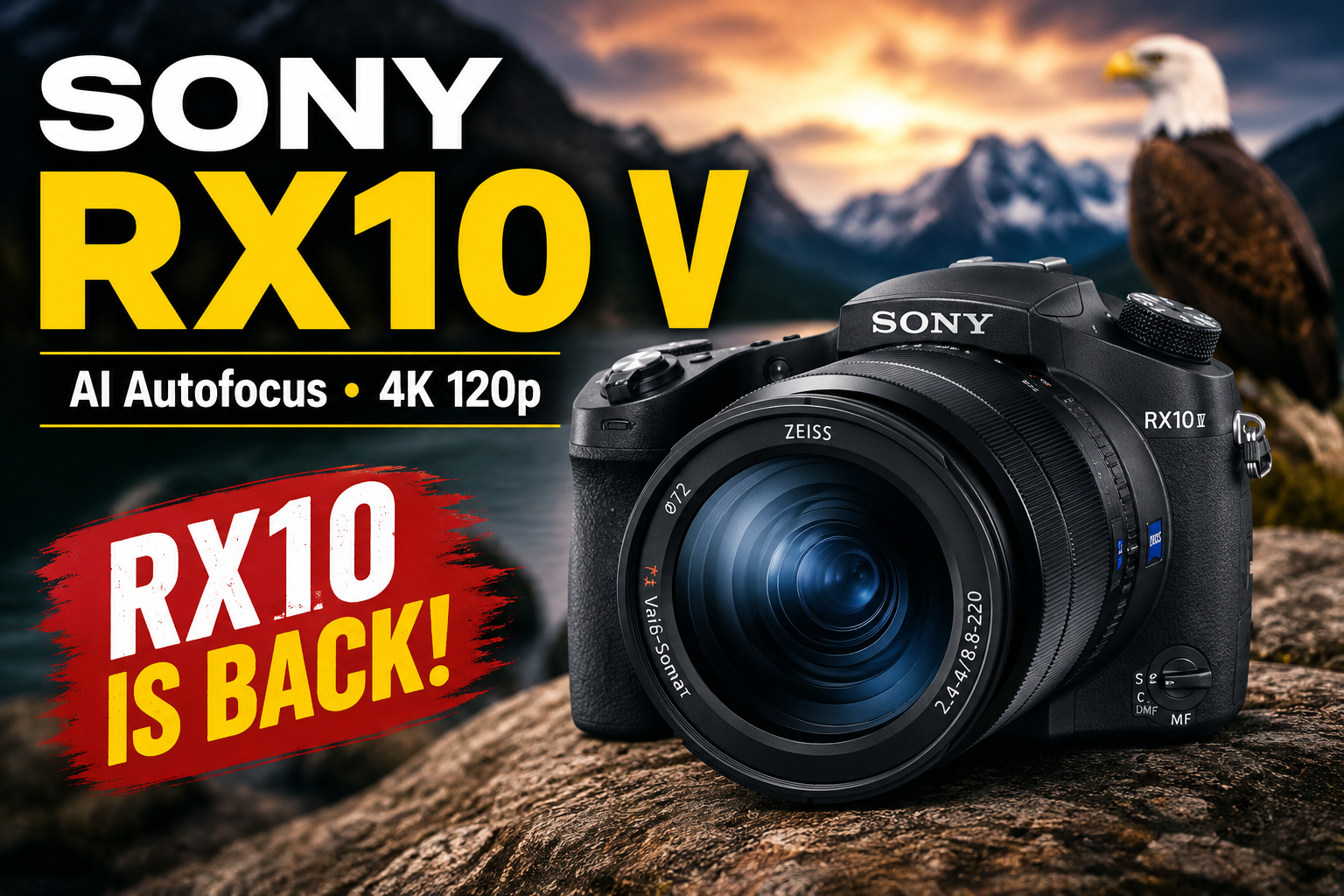 Sony RX10 V Launched: AI Autofocus, 4K 120p & 24-600mm Zoom