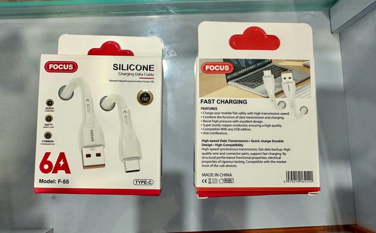 Silicone charging data cable type-c