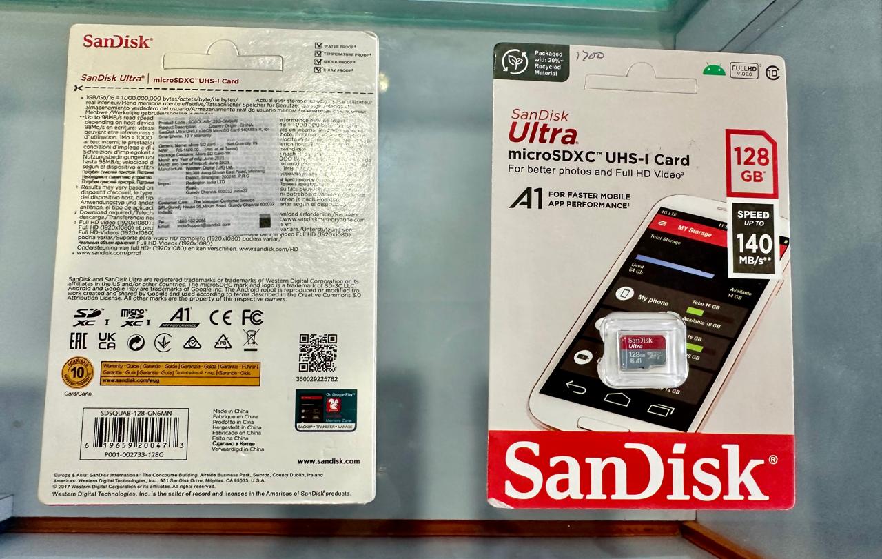 sandisk ultra 128 gb memory card