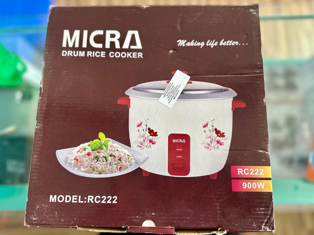 micra drum rice cooker rc 222 2.2L