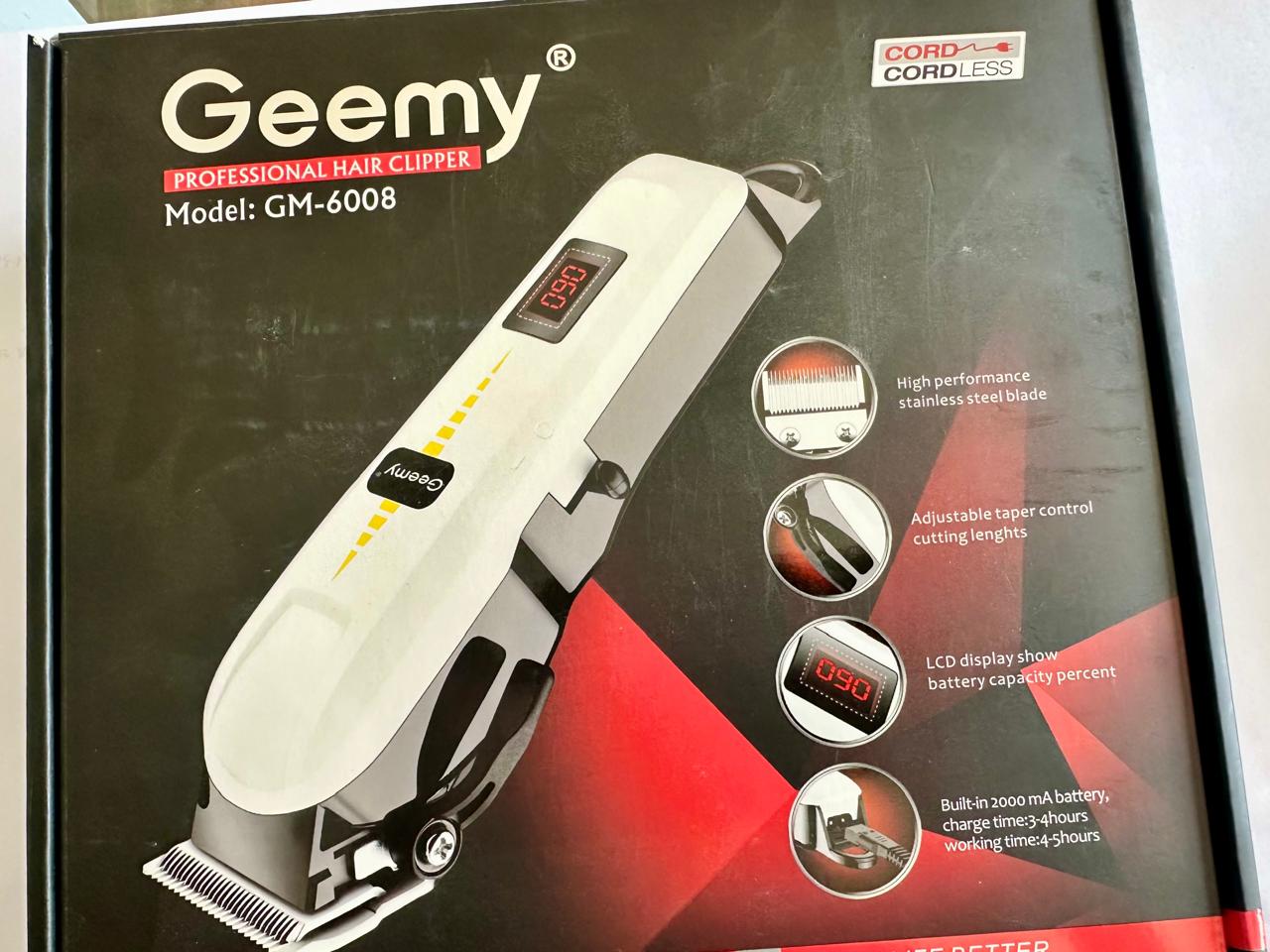 geemy professional hair clipper gm-6008