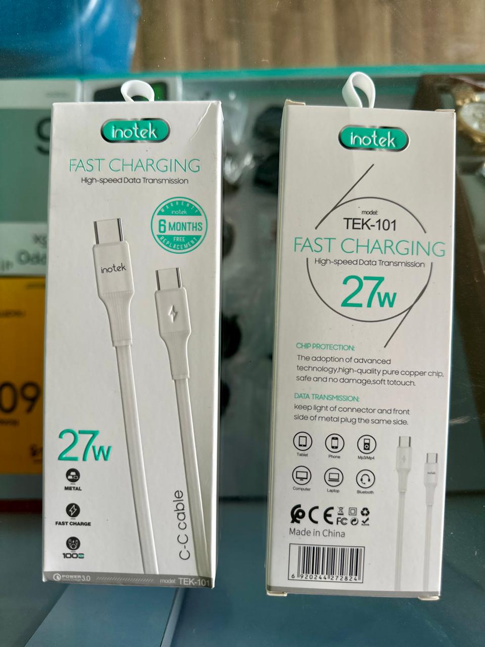 inotek fast charging c - c data cable