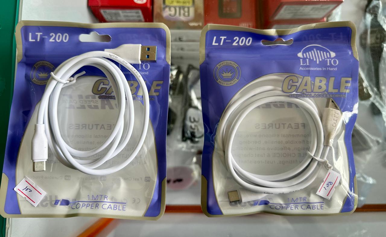 lt - 200 usb to c type data cable with cooer cable