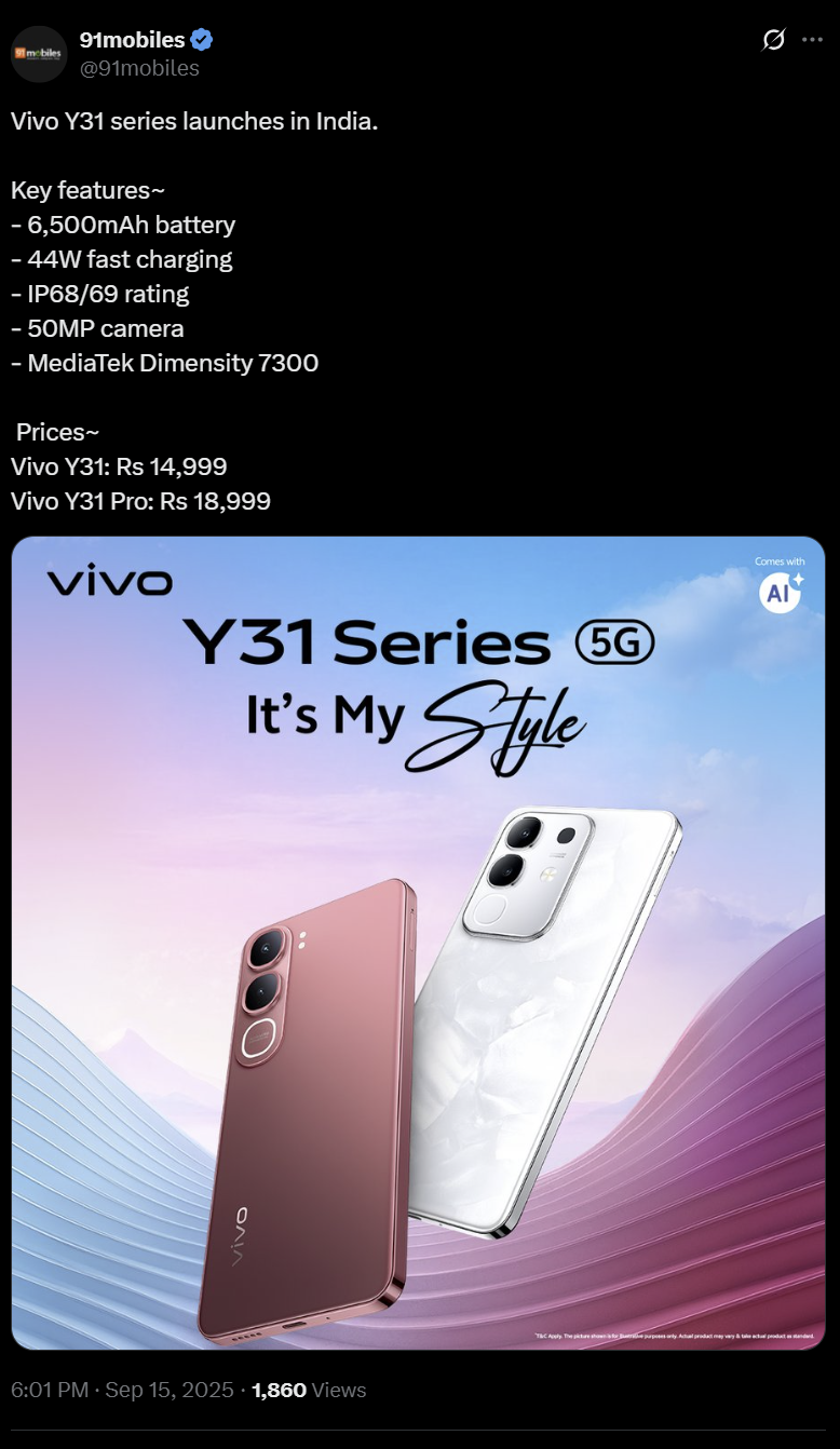 vivo y31