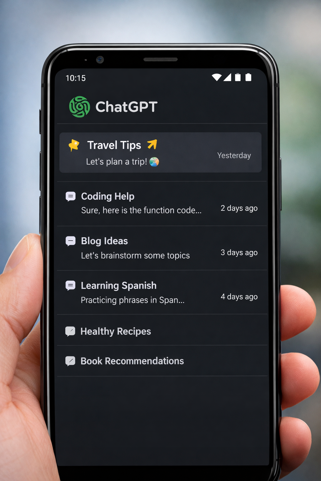You Can Now Pin Favourite ChatGPT Chats on Android