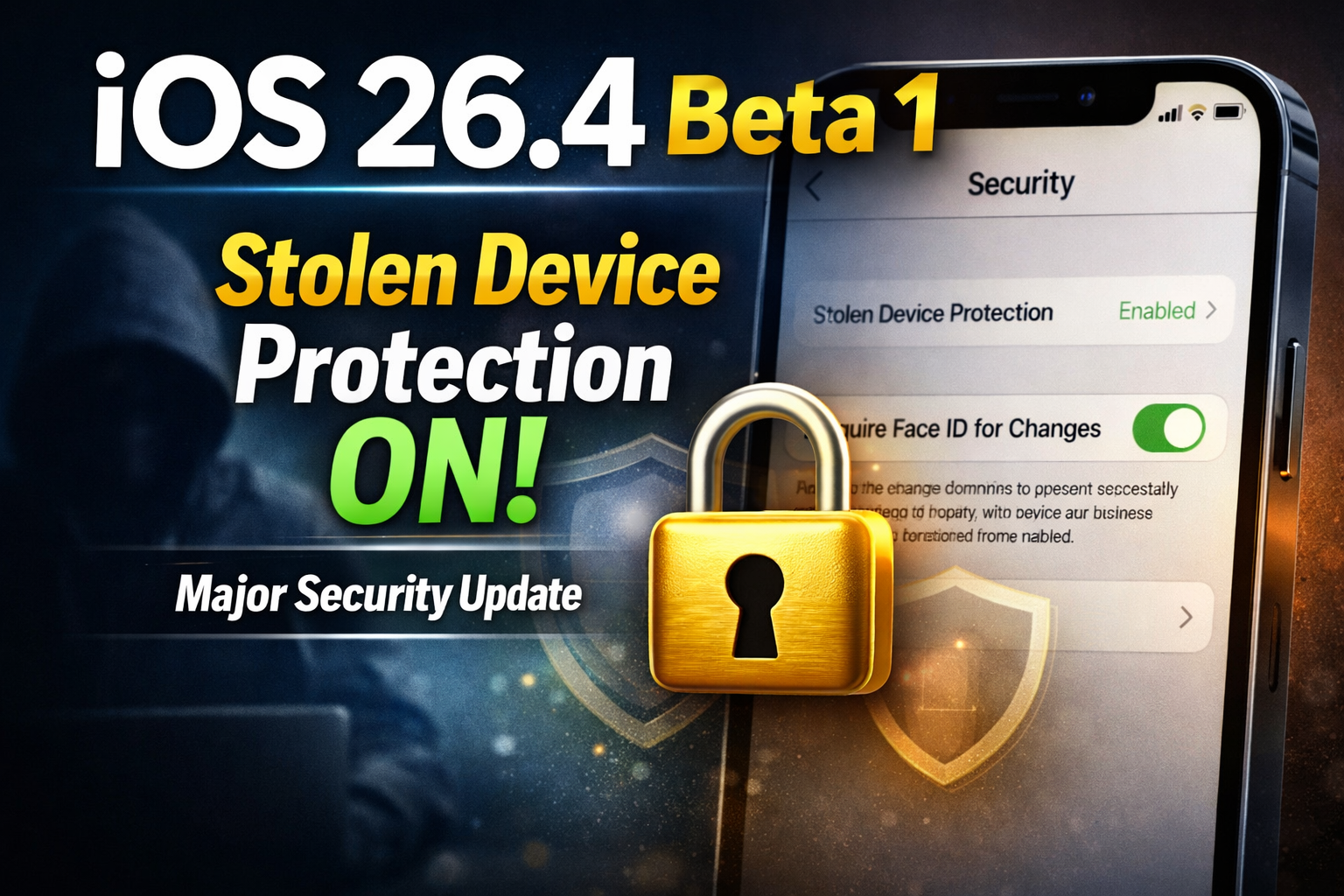 iOS 26.4 Beta 1 Features: Stolen Device Protection Default for All iPhones